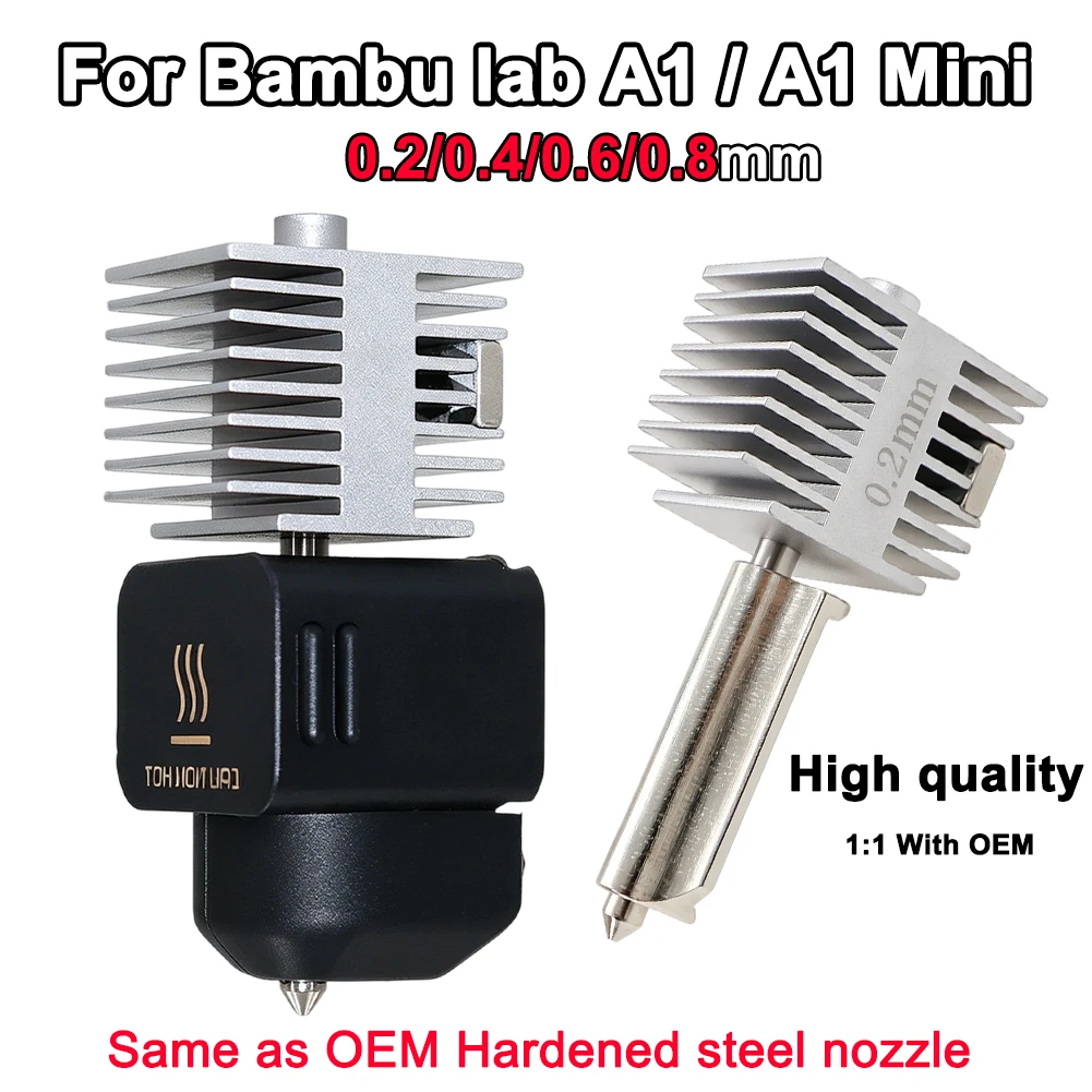 

Hotend Kit for Bambu Lab A1 Or A1 Mini, Stainless Steel Integrated High-Precision A1 Nozzle Same as Original Quality Assurance