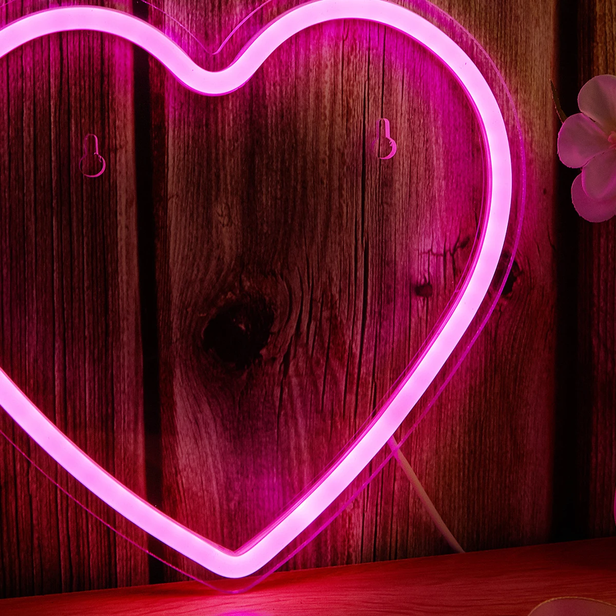 Chi-buy Heart LED Neon Sign USB Powered Neon Signs Night Light 3D Wall Art & Game Room Bedroom Living Room Decor Lamp Signs