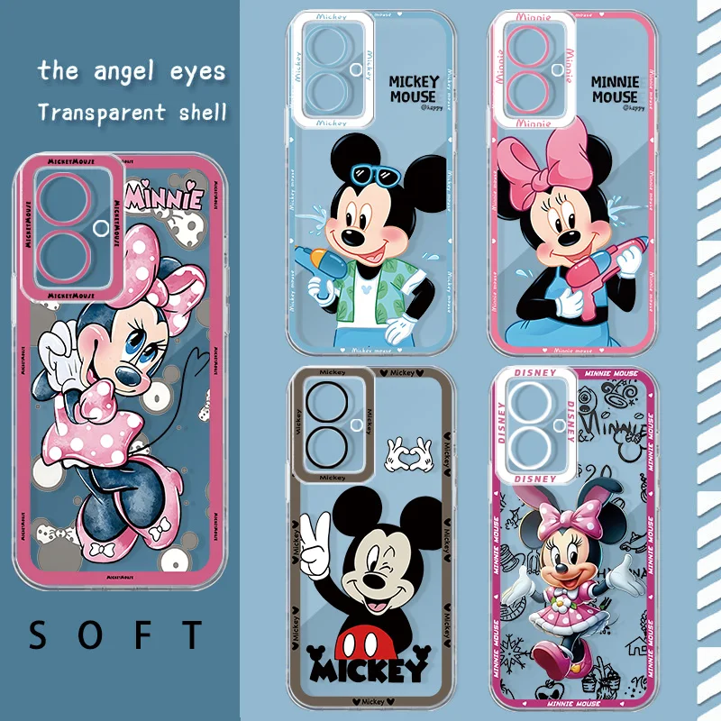 Mickey Minne Love Angel Eye Phone Case For OPPO A 98 96 95 94 92 76 74 73 2020 72 79 78 60 58 57 2022 Funda Soft Shell Cover