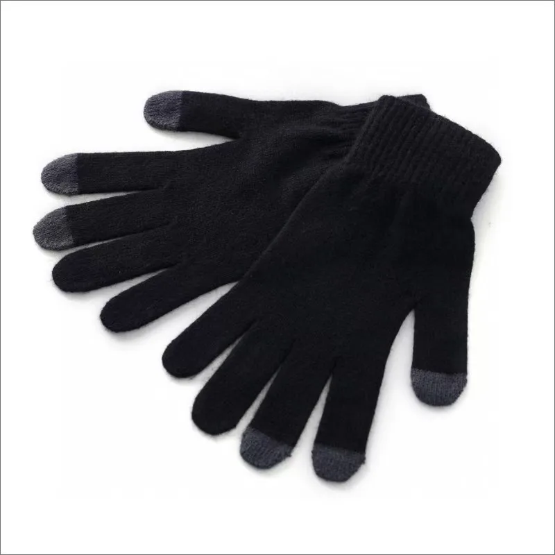 Guantes de cachemira para hombres y mujeres Otoño/Invierno teléfono móvil pantalla táctil cálidos dedos completos guantes de ciclismo de cinco dedos