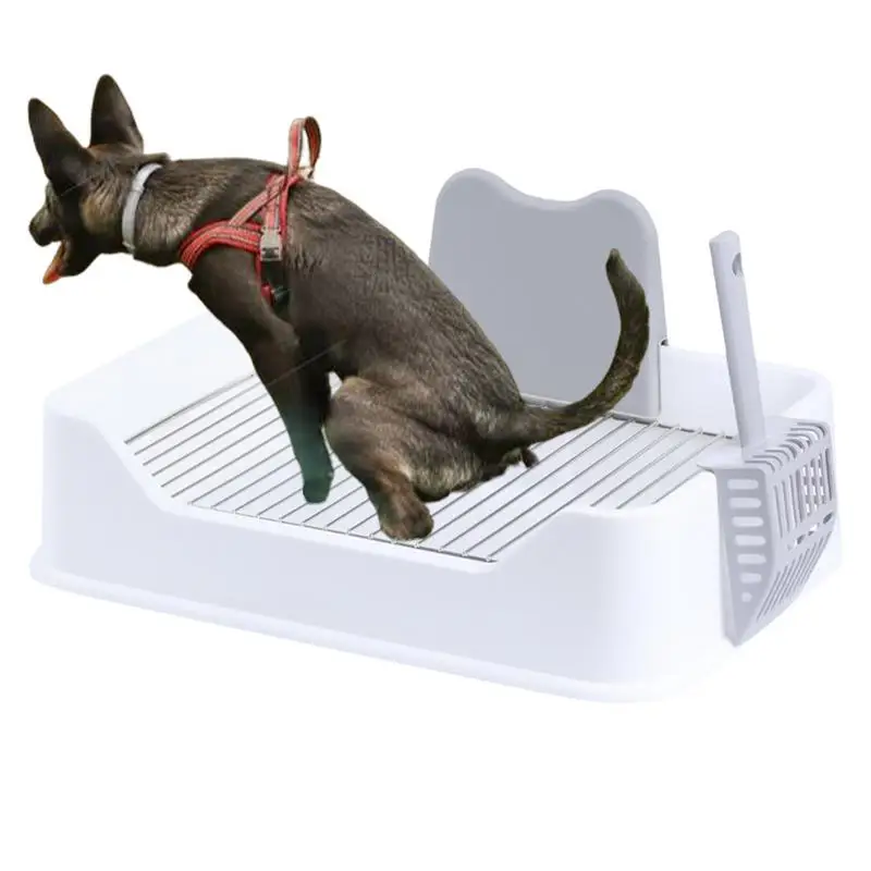 

Indoor Dog Potty Tray Indoor Puppy Litter Box Toilet Tray Indoor Wee Training Doggie Toilet Potty Trainer Puppy Pee Pad Holder