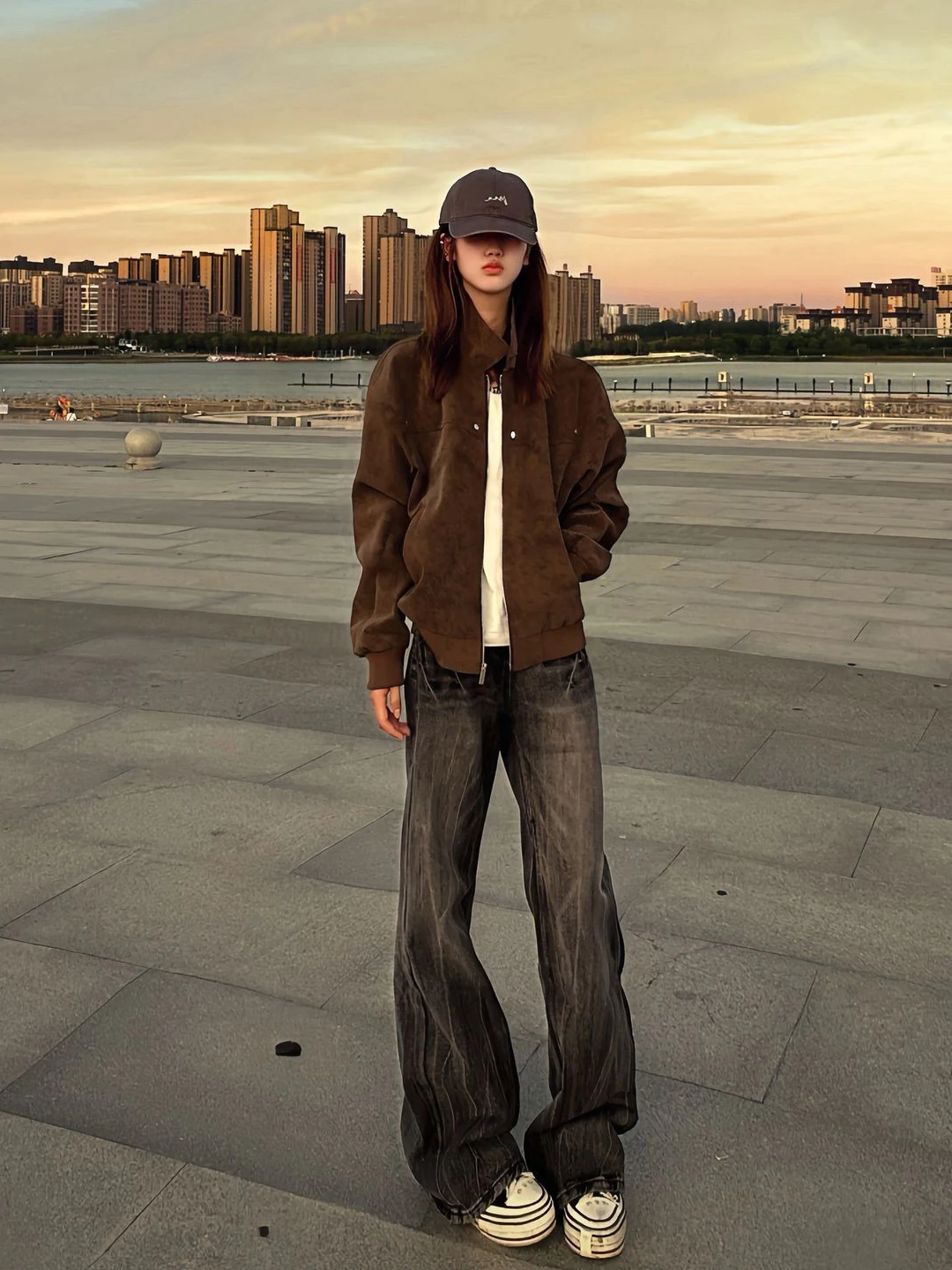 Bla Lightning Pattern Men's Flared Straight Leg Jeans Retro American Sle High Street CleanFit Trousers for Autumn Wear