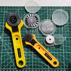 45mm Rotary Cutter Paper Fabric Leather Tools Patchwork Gear Skip Wavy Blades DIY Sewing Accessories Easy Tearing