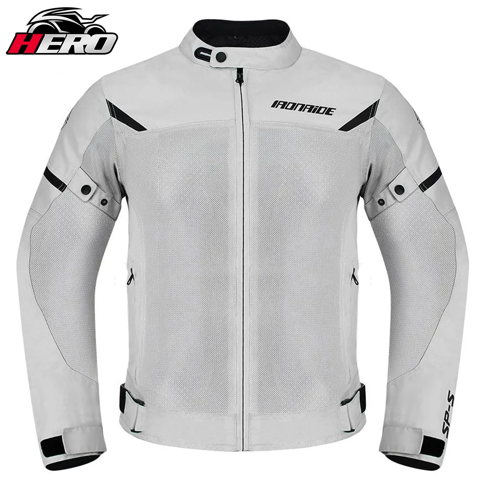 

Summer Breathable Motorcycle Jacket Reflective With Pockets Motocross Jacket CE Protective Equipment Moto Chaqueta