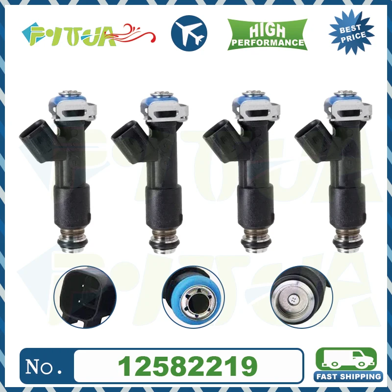 

4pcs Fuel injector 12582219For Chevrolet Chevy Cobalt Pontiac G5 05-10 Auto Nozzle Injection Injectors Bico