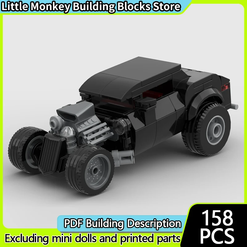 

Модель гоночного автомобиля MOC, конструктор из строительных блоков, ретро-купе, хотрод, модульная технология, детские праздничные подарки, набор для сборки игрушек