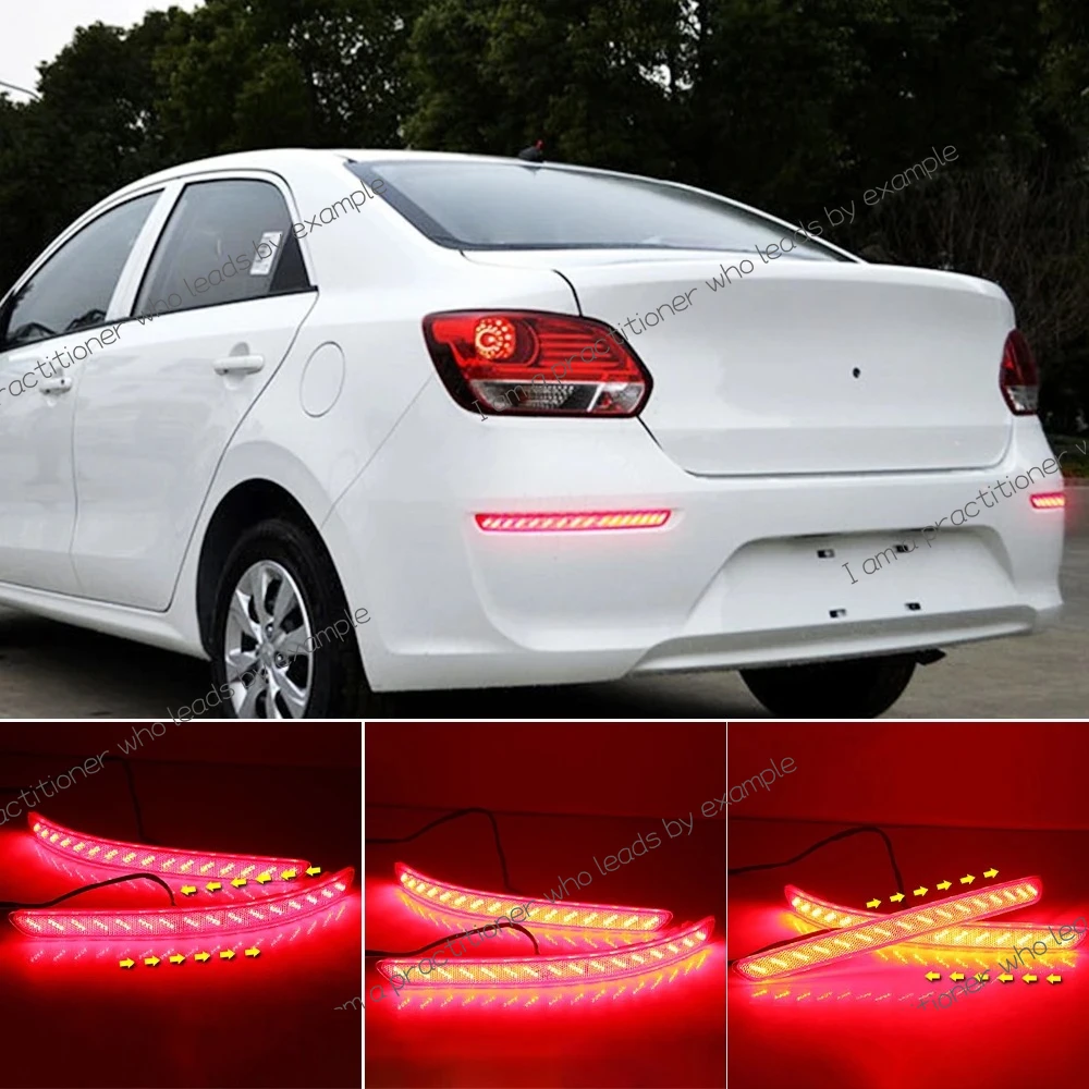 

For KIA Pegas Soluto 2017 2018 2019 2020 2021 2022 2023 LED Rear Bumper Light Fog Lamp Brake Light Reflector turn signal