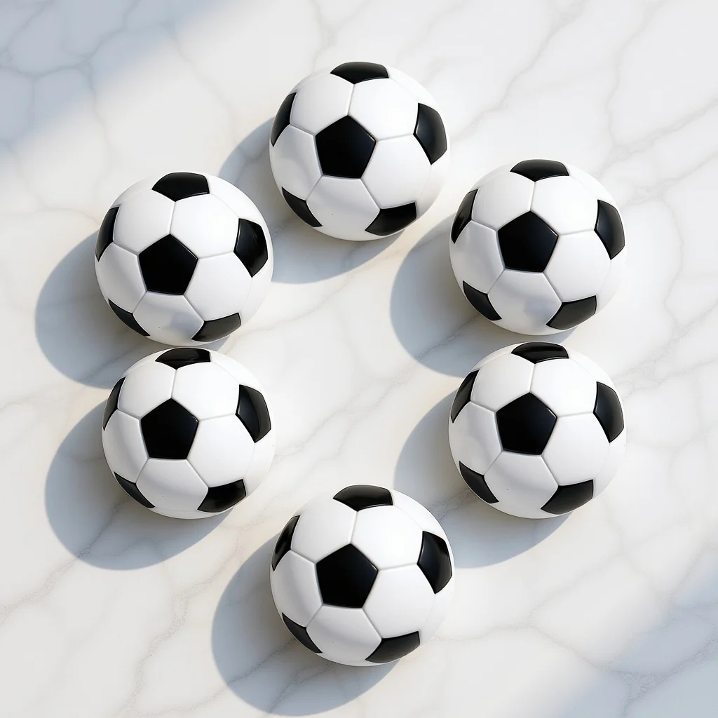 

6Pcs Mini Foosball Soccer Balls Table Football Balls Replacement Accessories for Desktop Game Store Home Foosball Ball
