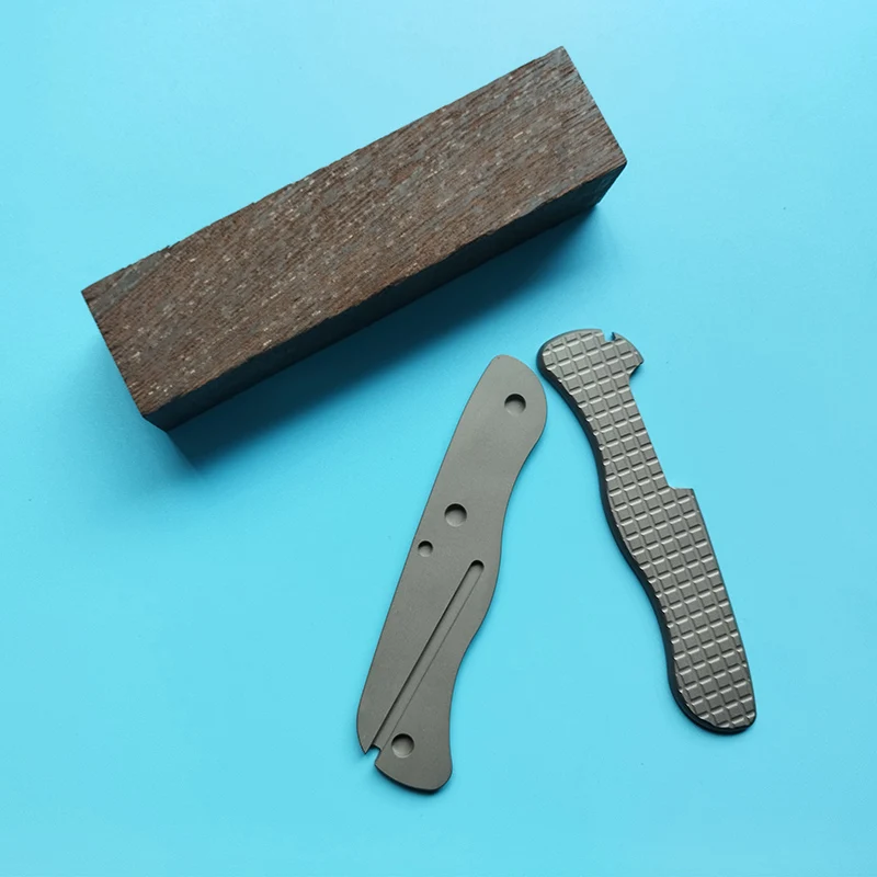 1 Pair Knife Titanium Alloy Handle Patches Scales for 111MM Victorinox Swiss Army Knives Centurion Rescue Tool MW4DE Soldier