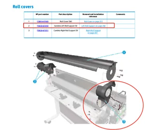 Imagem -02 - Pojan Printer Plotter Parts Cq89067037 Esquerda Unidade de Suporte Roll F9a30-67050 Designjet T520 T730 T830 T525 T530 H728