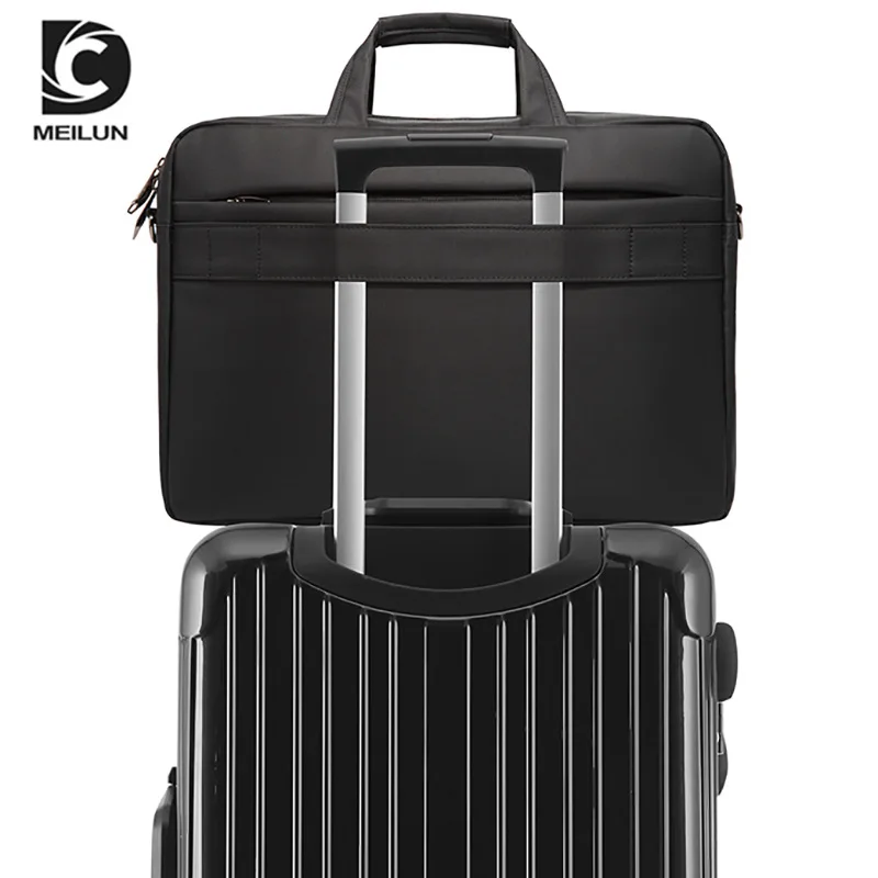 حقيبة يد رجالية من قماش أكسفورد مقاومة للماء ومقاومة للاهتراء، حقيبة تخزين كمبيوتر مقاس 15.6 بوصة، حقيبة كتف للأعمال