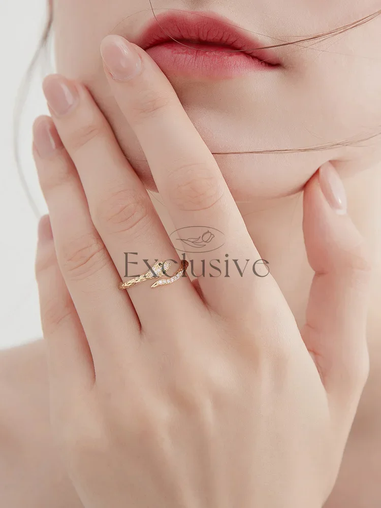 Snake ring female opening adjustable light luxury advanced sense index finger ring