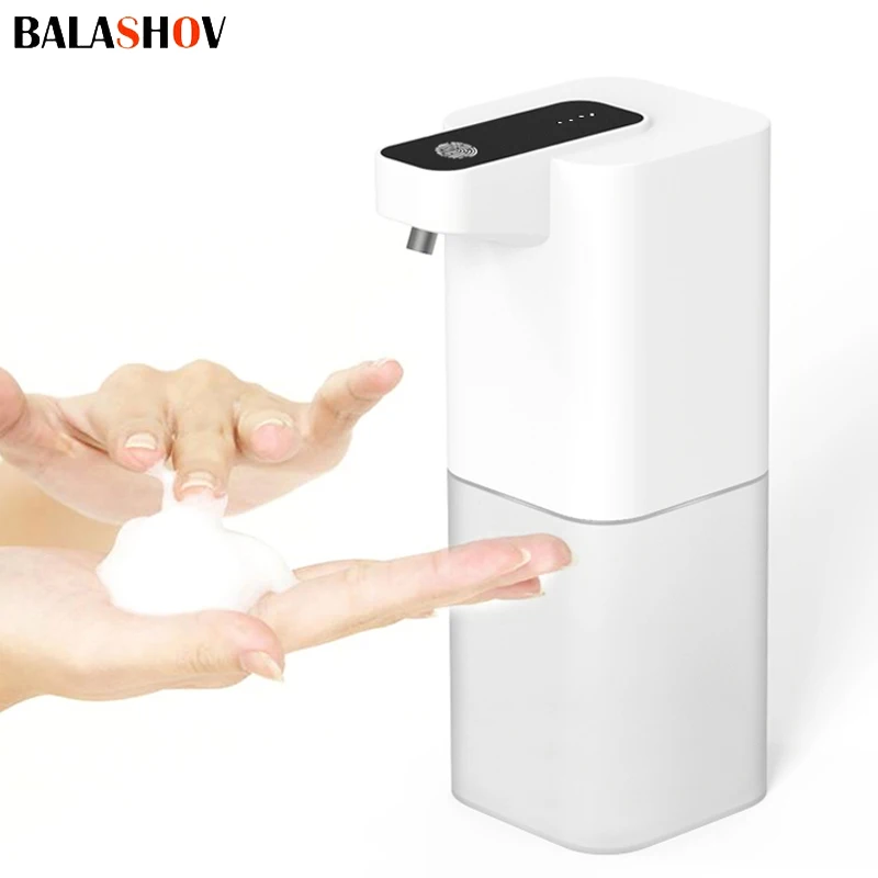 400ml Automatic Soap Dispenser Touchless Foaming Soap Dispenser USB Rechargeable Mini Electric Hand Washer Foam Soap Dispenser