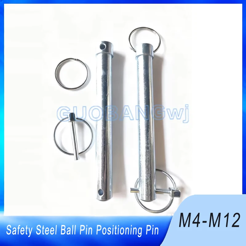 Safety Pin Cotter Pin Spring Pin with Single Ball Detent Quick Release Pin M4 M6 M8 M10 M12 for Industrial Machinery 1PCS