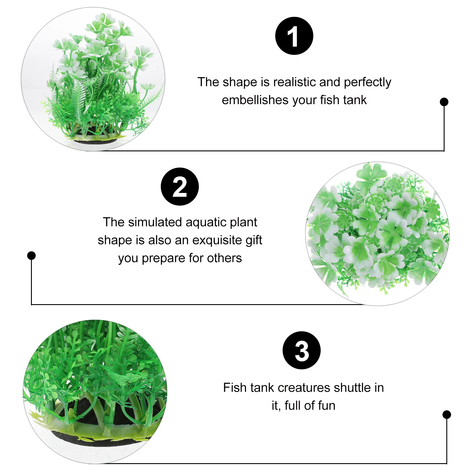 

2Pcs Simulated Aquatic Plants Ornaments Plastic Aquarium Decor Lifelike Fish Tank Decorations Safe NonFading EasytoUse