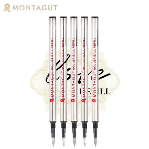 Montagut 비즈니스 롤러 볼펜, 절묘한 블랙 잉크, 블루 잉크, 레드 잉크, 0.5mm, 0.7mm 리필, 5 개 세트