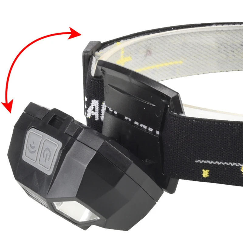 モーションセンサー付きLEDヘッドライト,超高輝度,ヘルメット,強力,USB充電式,防水