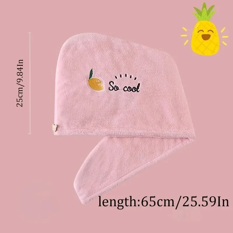 Gorro de secado rápido para el cabello para mujer y niña, superabsorbente toalla suave para la cabeza, 1 unidad