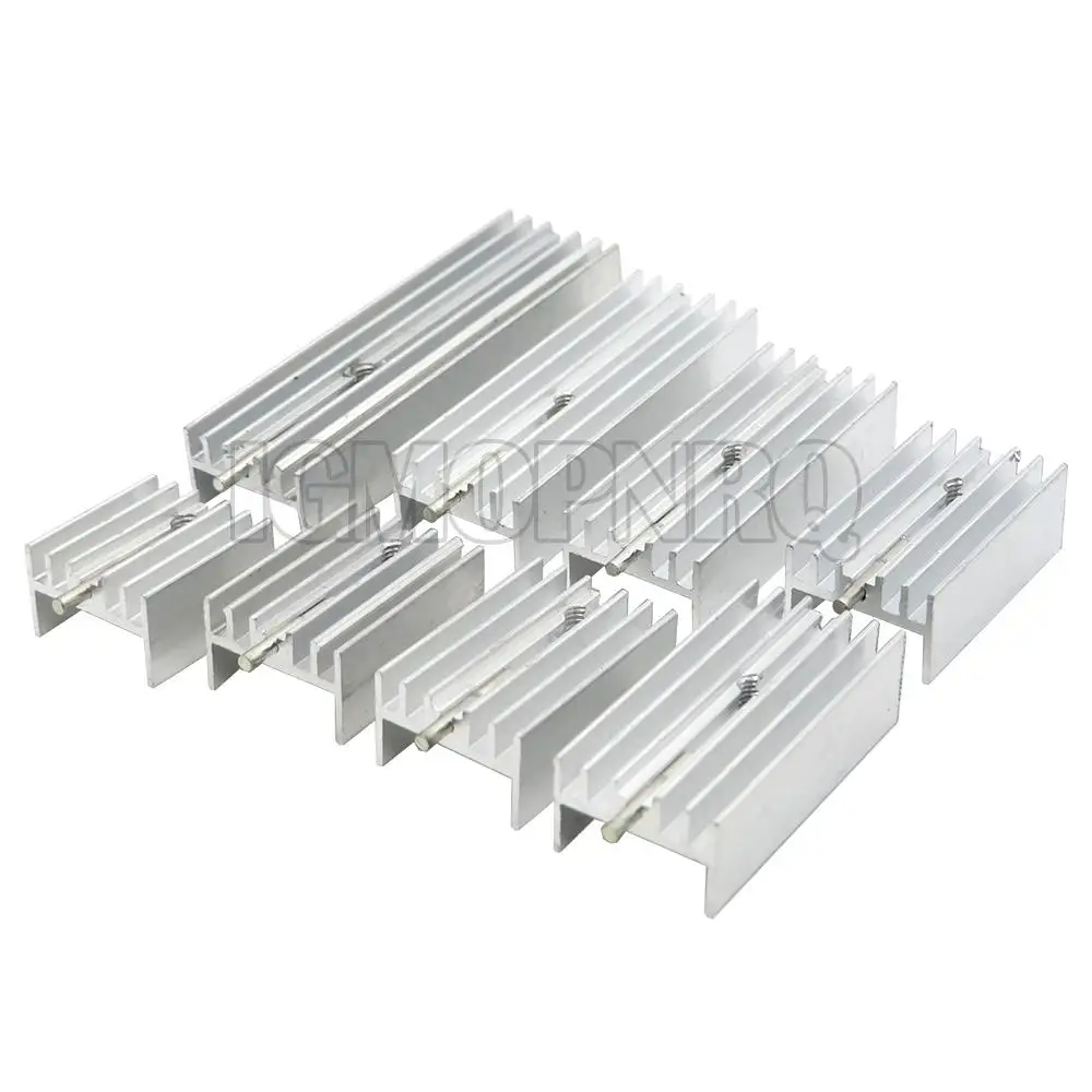 10pcs white Aluminum Heatsink Radiator 15*10*16/20/22/25/30/40/50mm With Needle Transistor For TO220 Transistors with needle