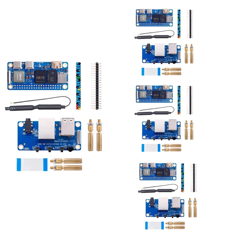 

For Orange Pi Zero 2W Development Board RAM+Expansion Board DDR4 Mini PC H618 Wifi5 Bluetooth5.0 Support 4K 60FPS