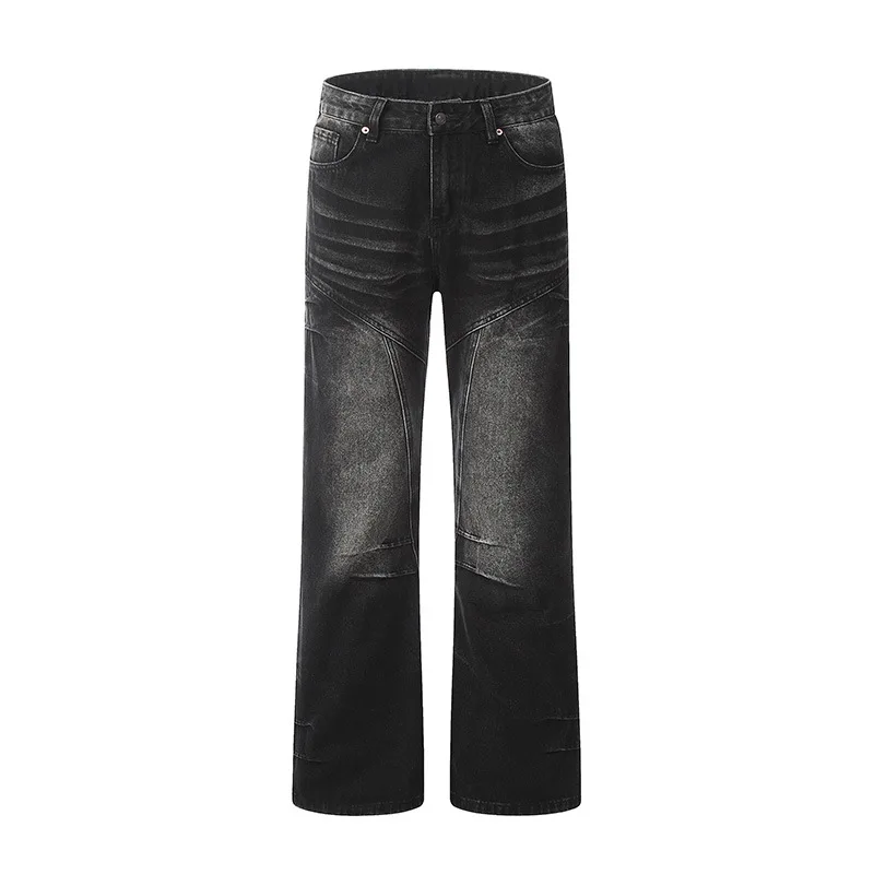 

High Street Retro High Street Slimming Washed Black Micro Flared Jeans