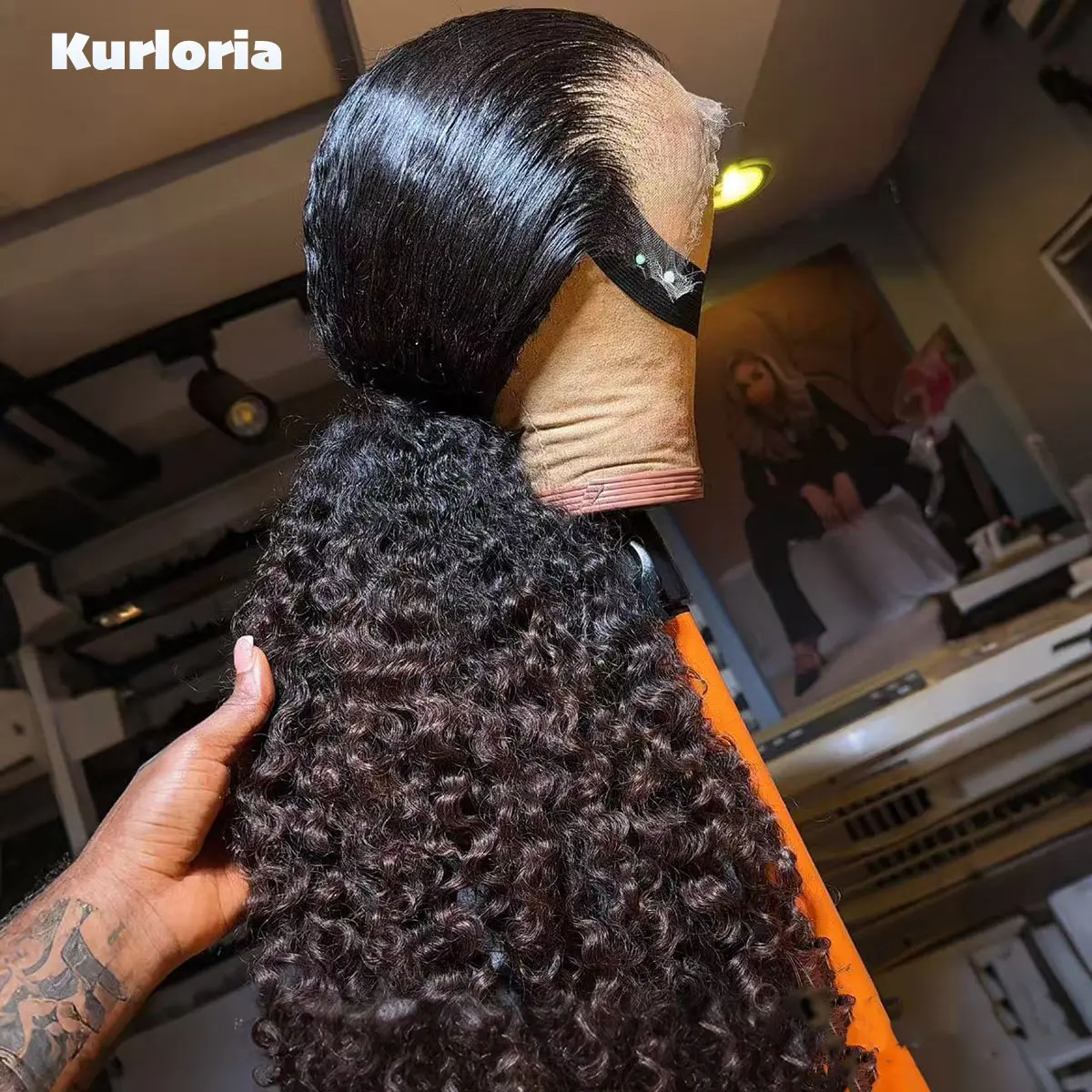 350 Density Curly Lace Front Wig 100% Human Hair Glueless Ready‑to‑wear Wig Pre‑Plucked Ombre Brown 13x4 13x6 HD Lace Wig