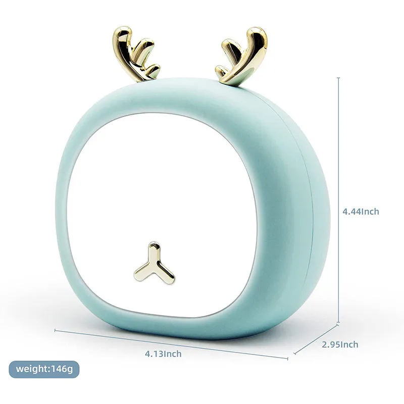 Cute Night Light Deer Bunny Nursery Light for Kids Baby Rechargeable Touch Control 3 Brightness Adjustable Table Bedside Lamp