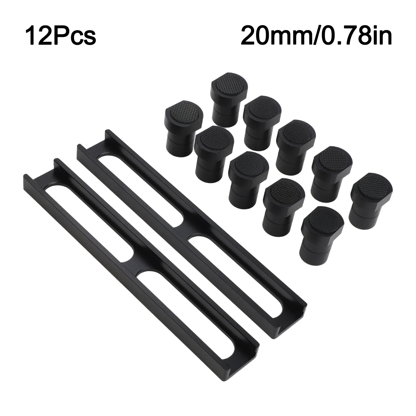 Configurazione del banco da lavoro fai-da-te Dispositivo di fresatura per cani in alluminio Banco da lavoro Set di morsetti per cani Accessorio Finitura anodizzata per la longevità