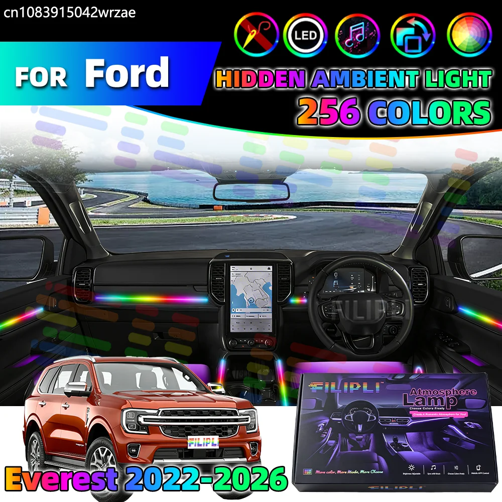 kit-d'eclairage-d'ambiance-interieur-pour-ford-everest-2022-2026-14-bandes-lumineuses-led-avec-controle-par-application-effet-de-respiration