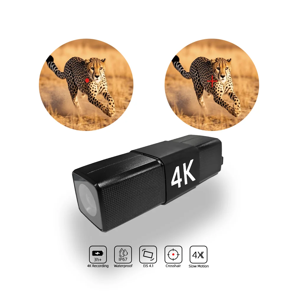 4K Waterproof Bluetooth Shooting Recording Camera EIS 5G WIFI Hunting Shot Camera Crosshair Red Dot for Outdoors Video