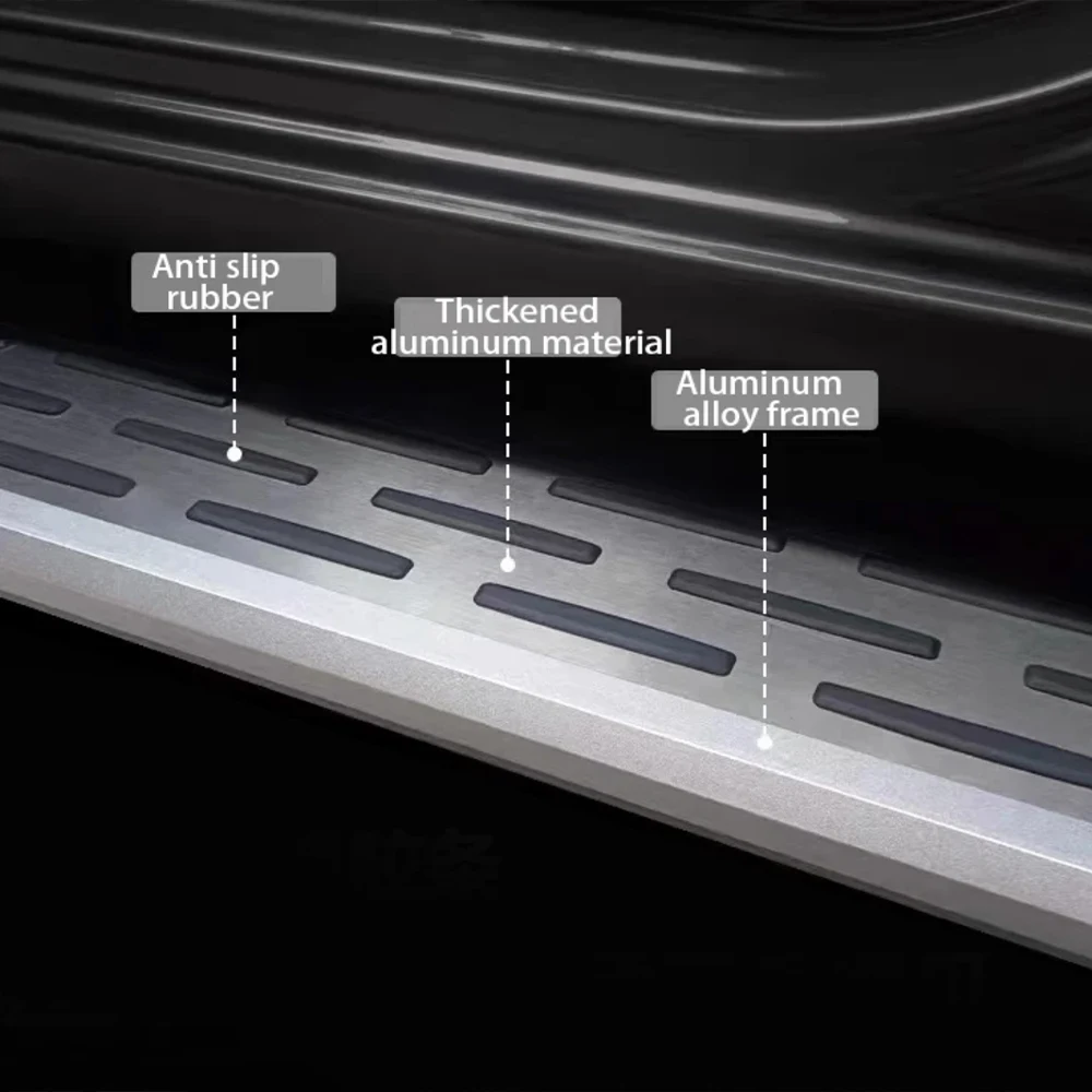 2 قطعة تناسب لكزس NX 2022-2025 دواسة تشغيل مجلس الجانب خطوة Nerf بار الألومنيوم اكسسوارات السيارات (مع الأقواس)