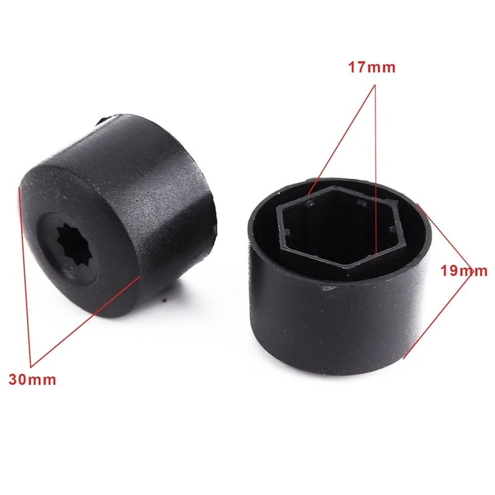 20pcs 17mm Wheel Nut Bolt Caps Covers For Volkswagen VW Golf, Bora, Passat Black