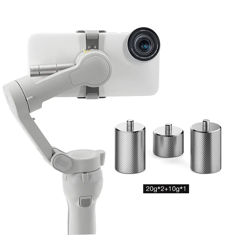 3Pcs 10/20g Phone/Gimbal Stainless Balance Counterweight Counter For DJI OM 5/MO4 Osmo Mobile 3 Stabilizer