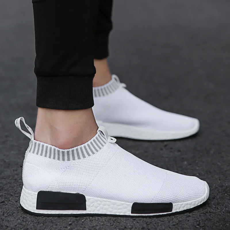 2024 New Mesh Men's Sneakers Slip on Sock Running Shoes for Men Super Light Breathable Men Outdoor Walking Shoes tenis masculino