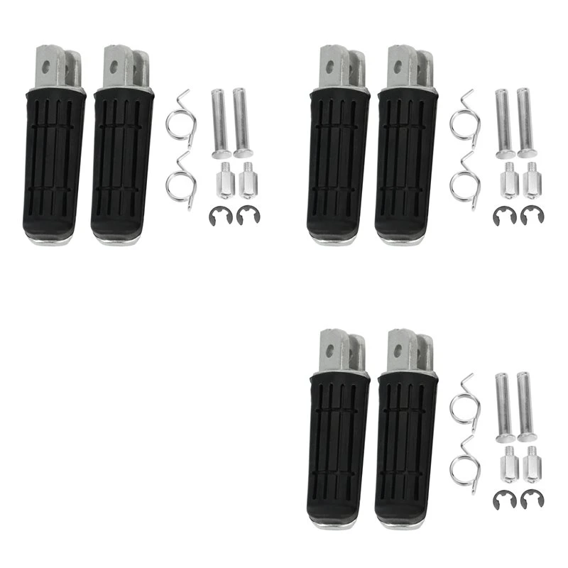 Well 3X Motorcycle Front Footrest Foot Pegs Pedals For Fjr 1300 Fz1 Fz400 Fz6r Xjr400 Yzf 1000 R1 Yzfr1 Xjr1200