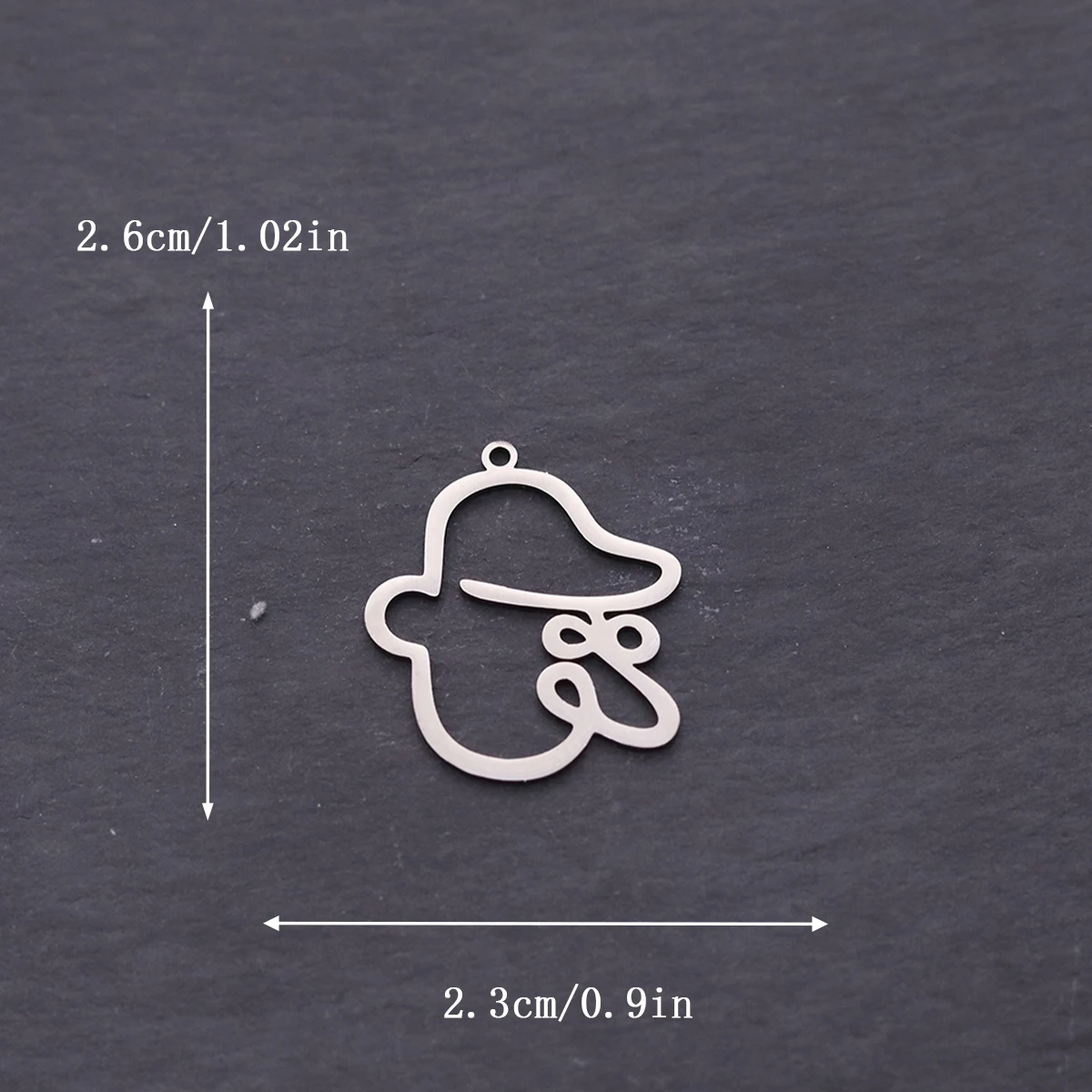 3pcs Abstract Human Face Charms Stainless Steel Line Art Figure Pendant for DIY Jewelry Making Earrings Necklace Wholesale