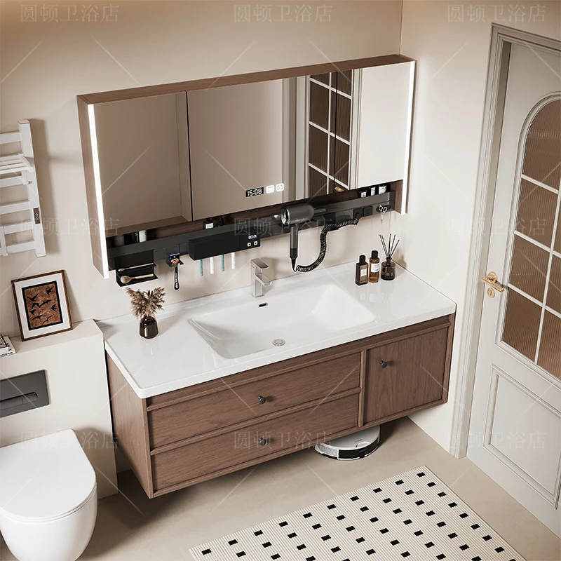 

Шкаф для ванной комнаты в стиле ретро, современная простая ванная комната, стол для мытья лица, дизайнерский умывальник Gabinetti, мебель для дома