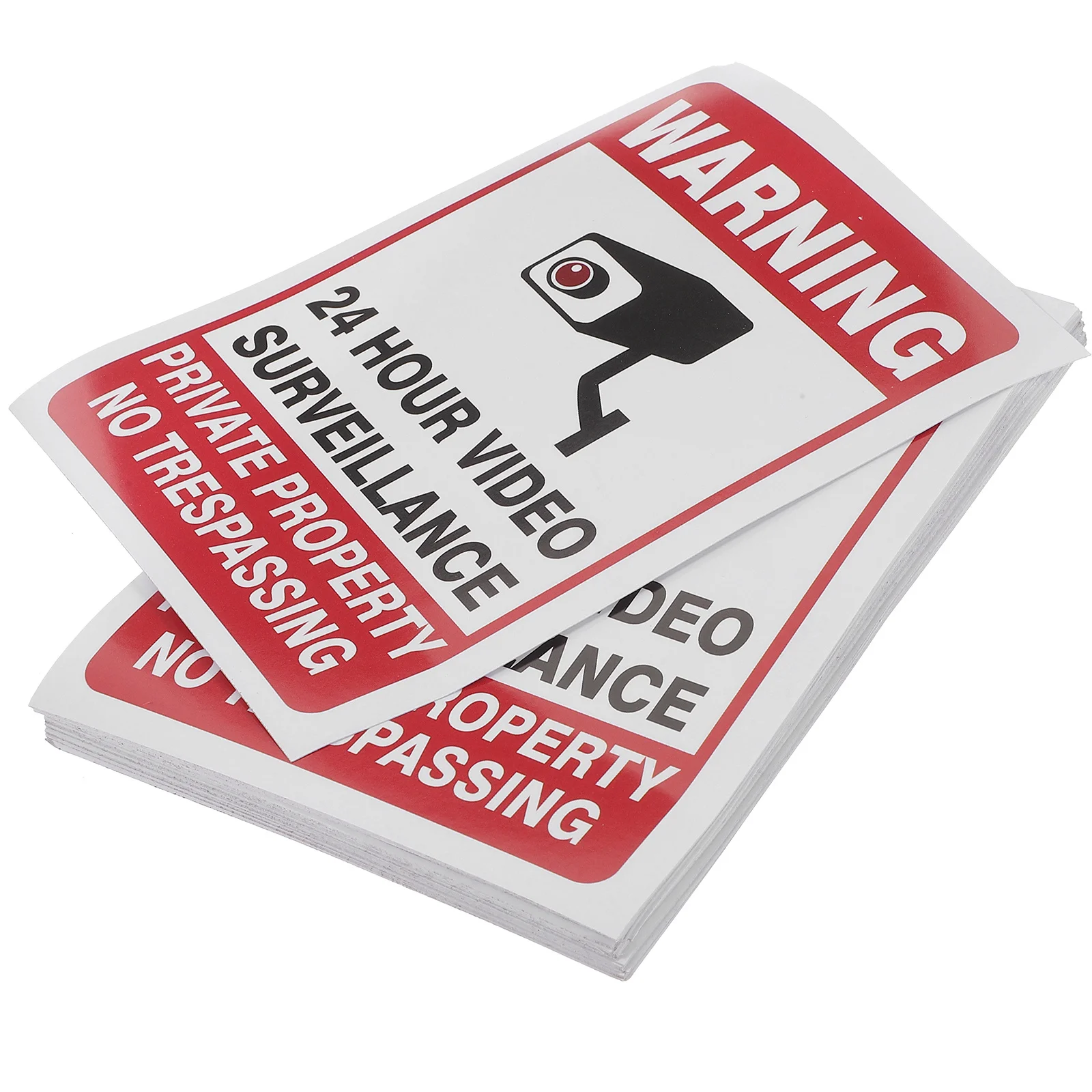 

50 Security Camera Warning Stickers Durable Adhesive Sign for Outdoor Indoor Use Private Area Monitoring Reminder Decals