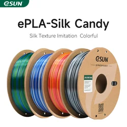 eSUN Silk Candy PLA Filament 1KG 1.75MM Filamento per stampante 3D multicolore setoso Gradiente che cambia seta Candy PLA Filamento 3D