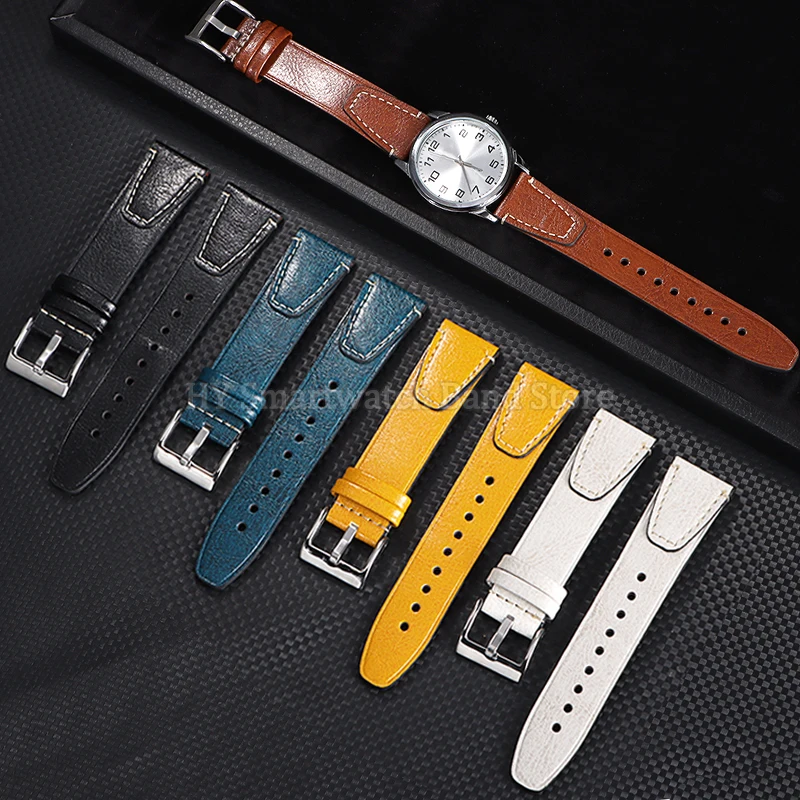 Винтажный масляный восковой ремешок для часов 20 мм 22 мм для Huawei Watch GT4/3/2, ремешок для Samsung для Seiko, универсальный браслет из воловьей кожи