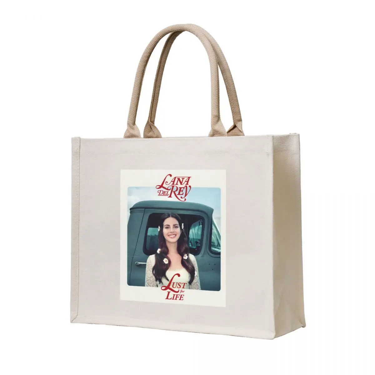 

LDR Vintage Lust for Life Tote Bag reusable shopping bags large tote bag Women's handbag