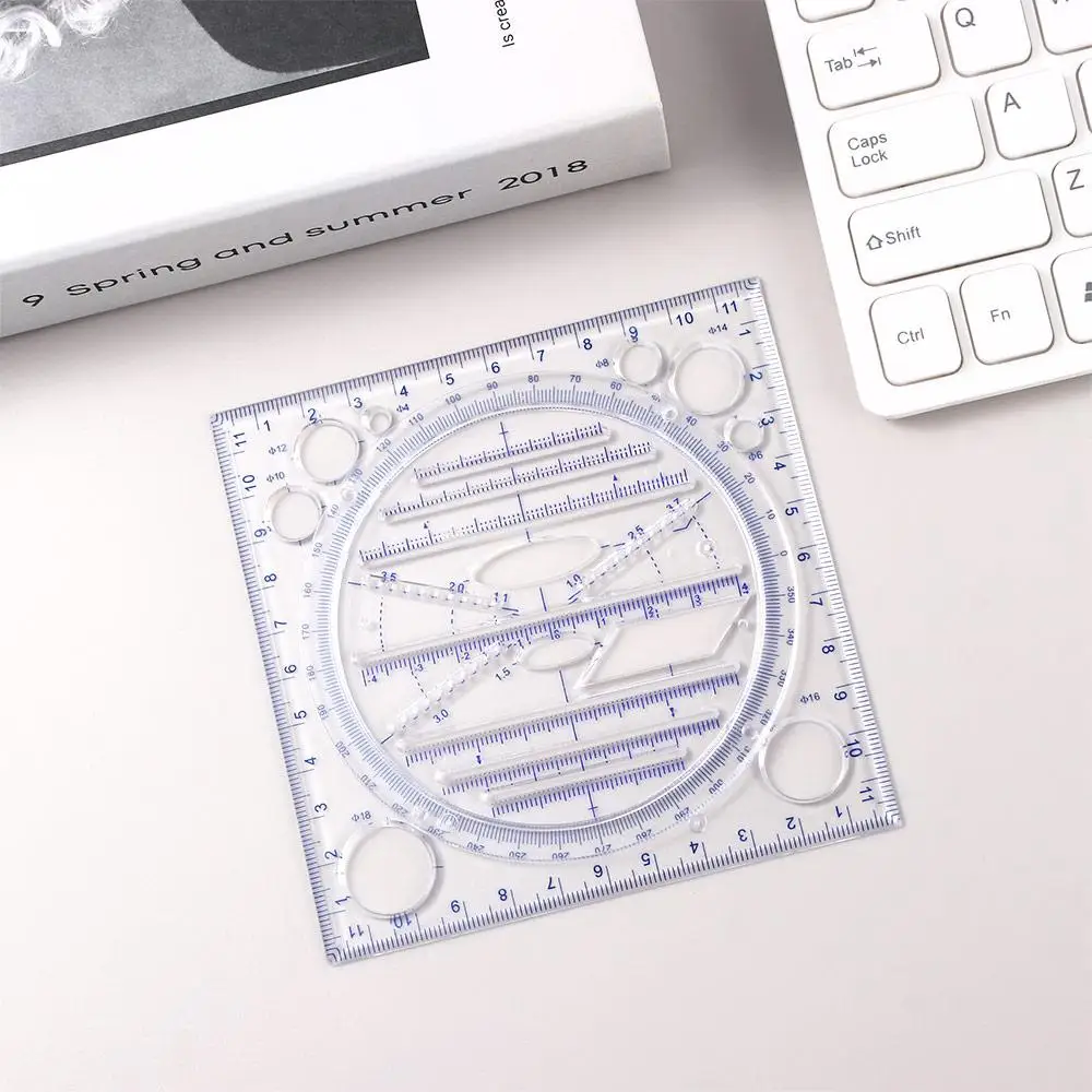 Function Art Design Ruler Springhall Angle Circle Maker Drawing Ruler Multifunctional Drawing Ruler Geometric Drawing Template