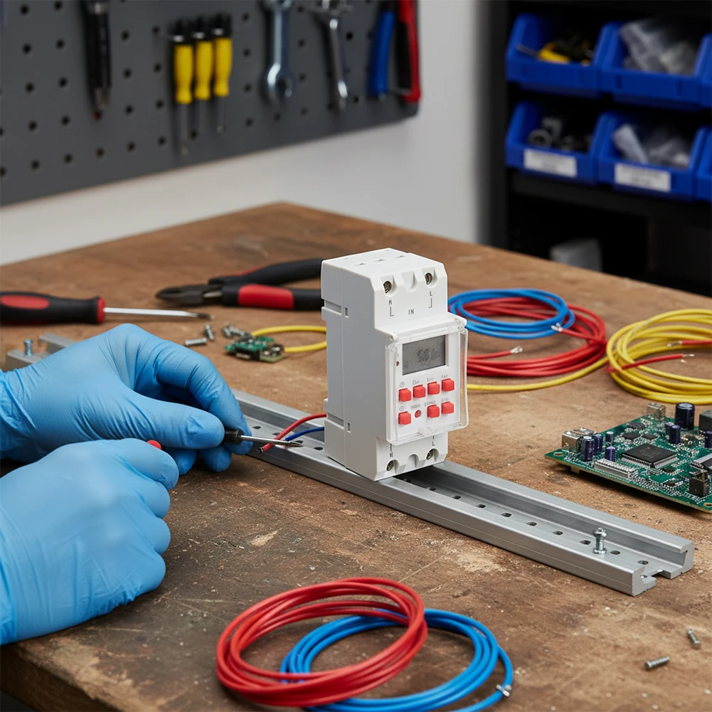 

1pc AHC15A Timer Switch Programmable Time Controller Automatic Cycle Timing Switch For Electrical Devices Accessories