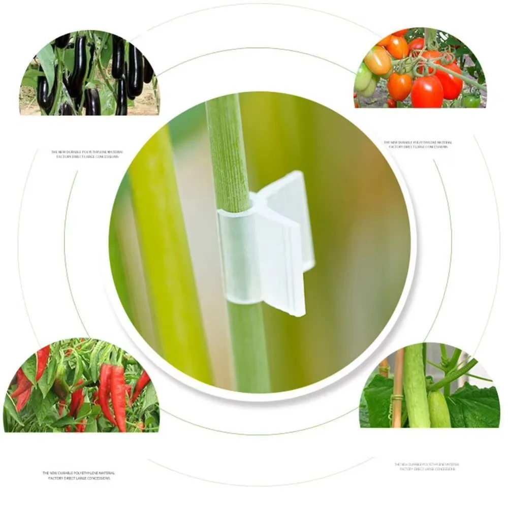 100pcs New Special Grafting Clips Reusable Bundled Seedling Clips Plastic Grafting Clamps Tomato