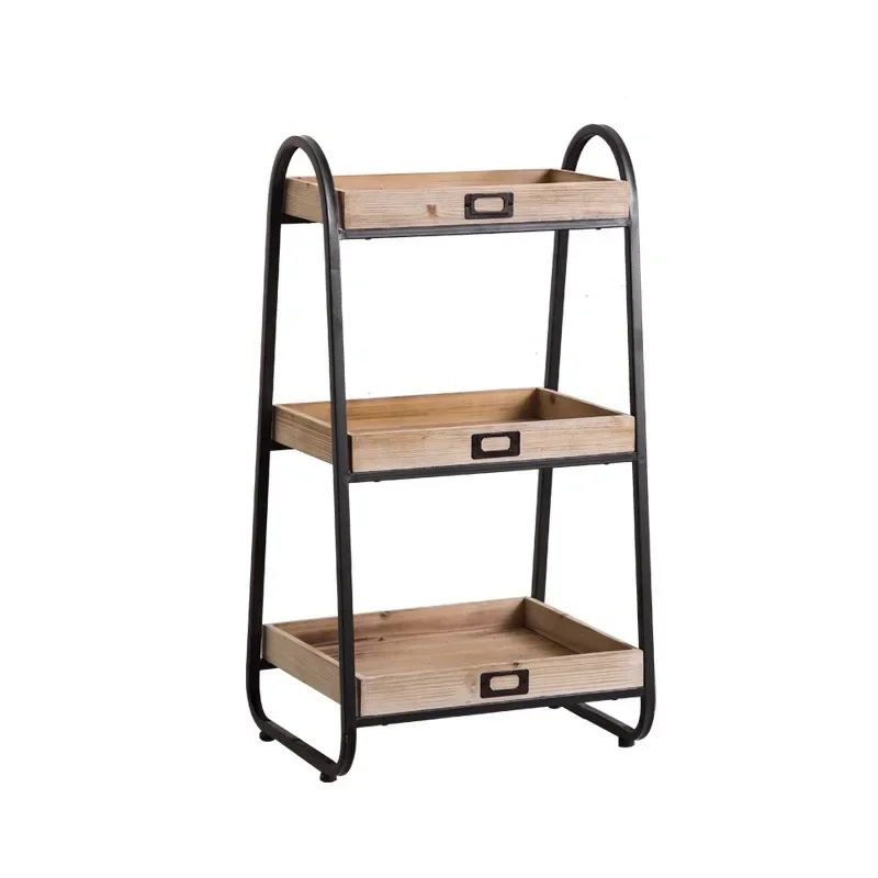 Nordic bookshelf shelf, solid wood floor-to-ceiling bookcase