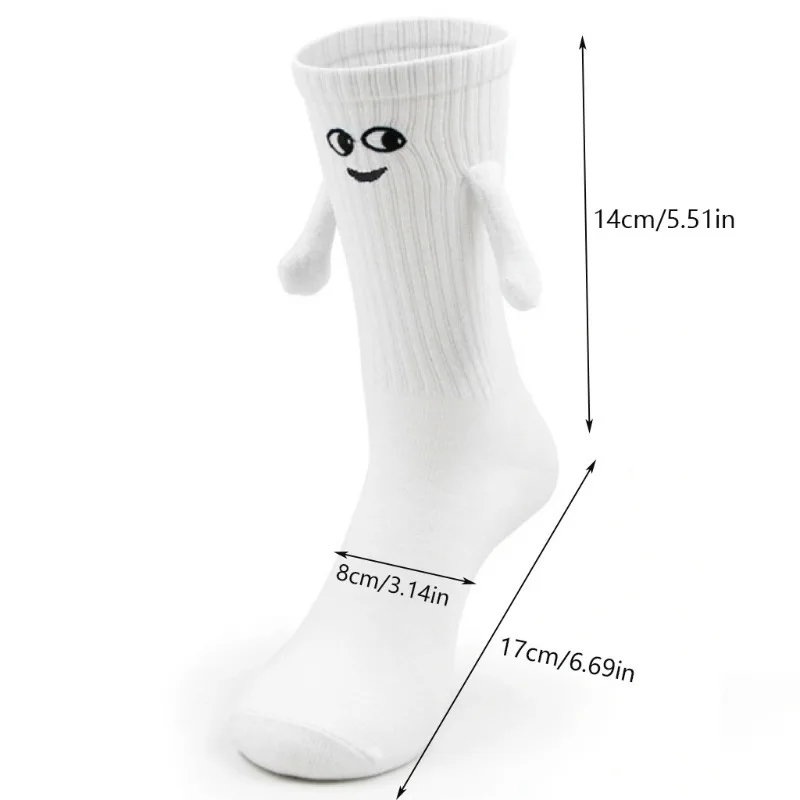 Calzini giapponesi quattro stagioni mano nella mano Coppia Personalità divertente Moda carina Tubo centrale magnetico Calzini da uomo e da donna