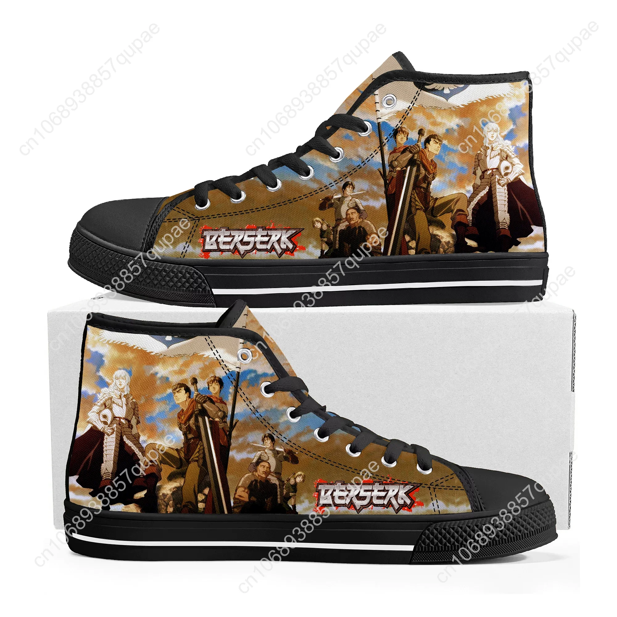 Baki The Grappler Hanma Baki High Top High Quality Sneaker Teenager Canvas Sneaker Casual Custom Made Shoe Customize DIY Shoe 2