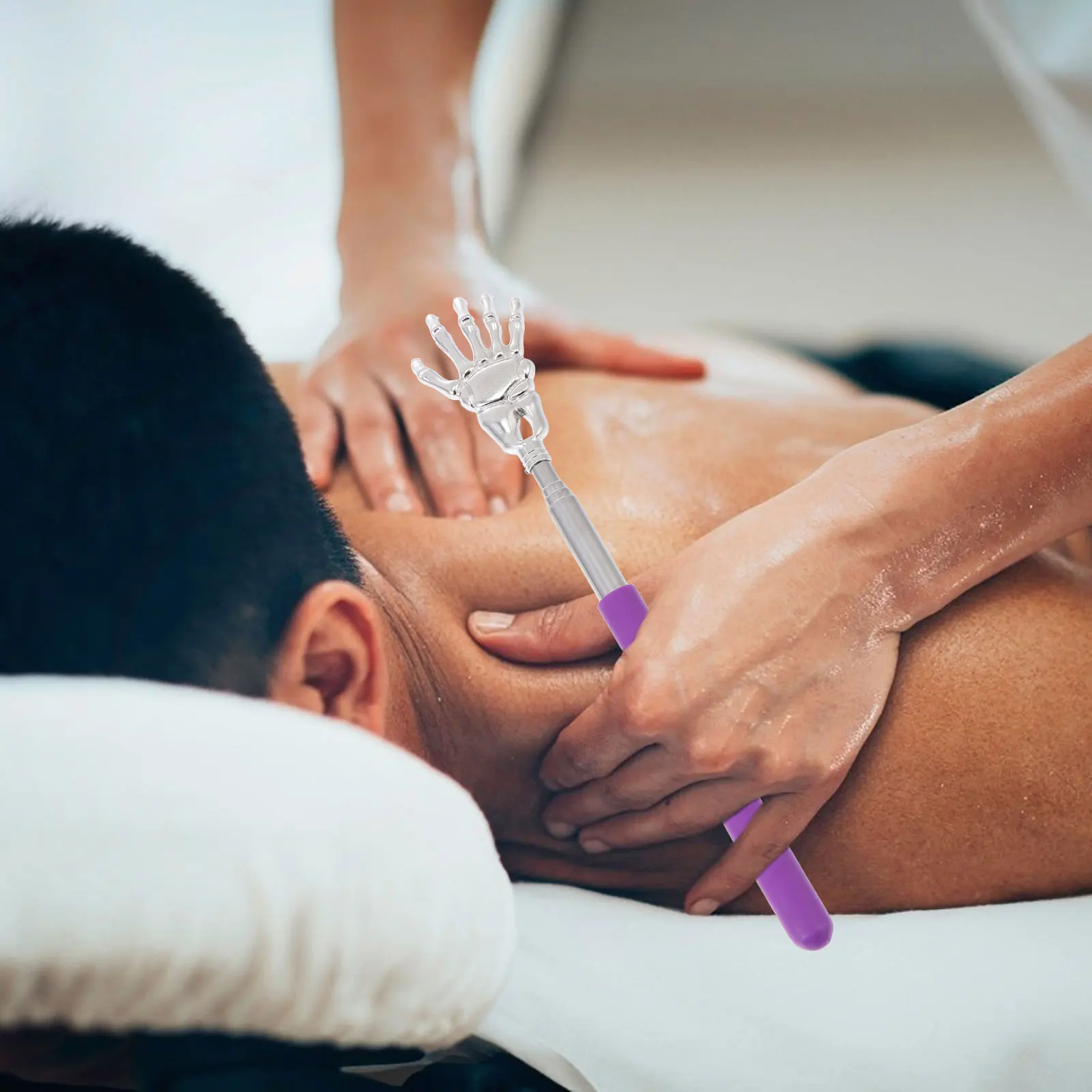 

Stainless Steel Retractable Back Scratcher Claw Durable Extendable Back Massager Multi-Functional Itch Relief Tool