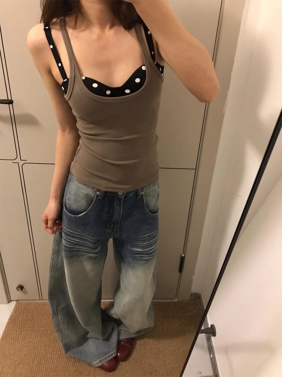 

Summer 2026 High Waist Wide Leg Retro Style Loose Women's Jeans Blue Color Casual Comfortable plus Size Knife Denim