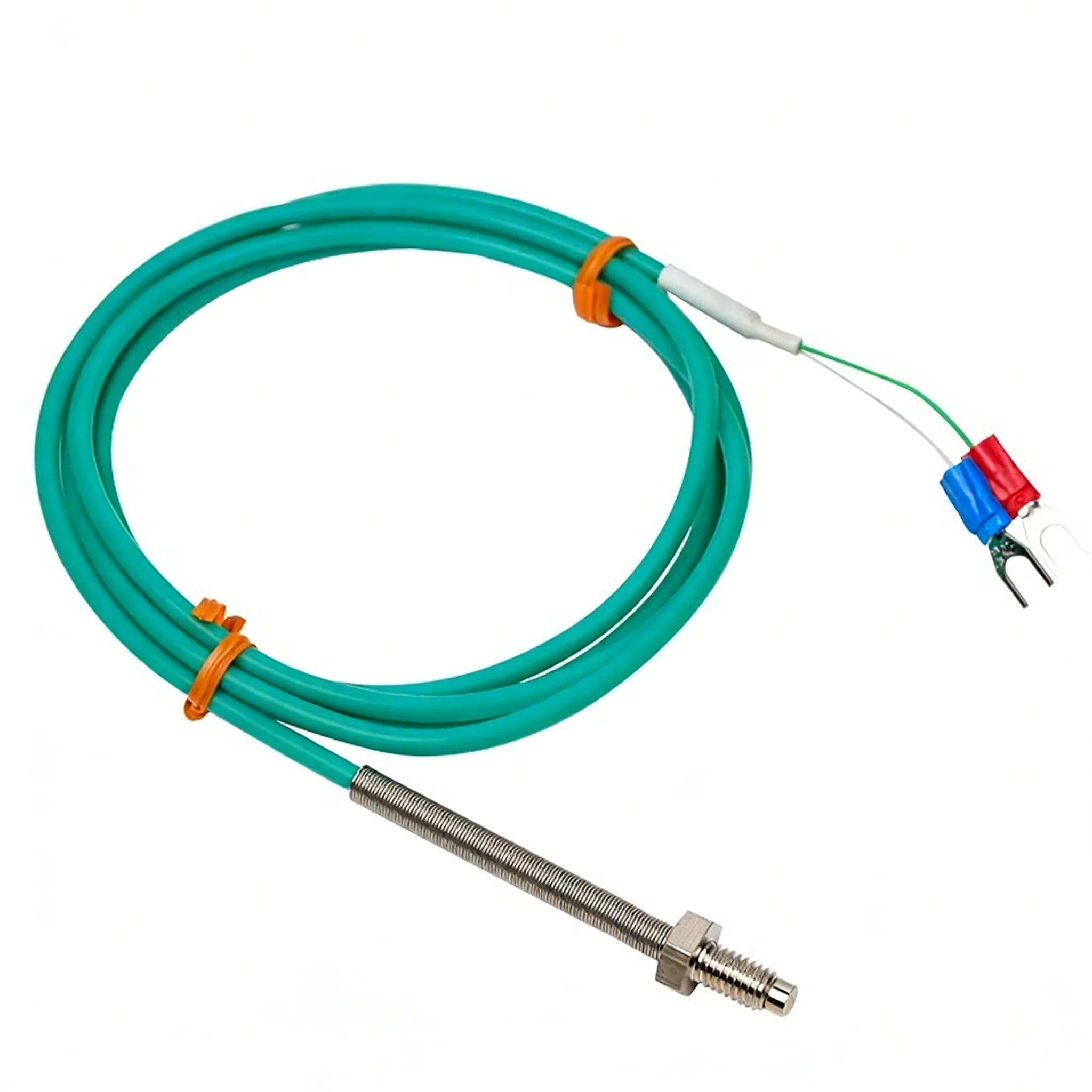 Silicone Cable high temperature thermocouple M6/M8 Screw K-type thermocouple temperature sensor